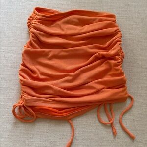 Princess Polly Orange Ruched Adjustable Skirt